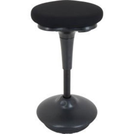GLOBAL EQUIPMENT Interion    Active Seating Stool - Fabric - 25"H - 33"H - Black 10036
